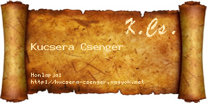 Kucsera Csenger névjegykártya